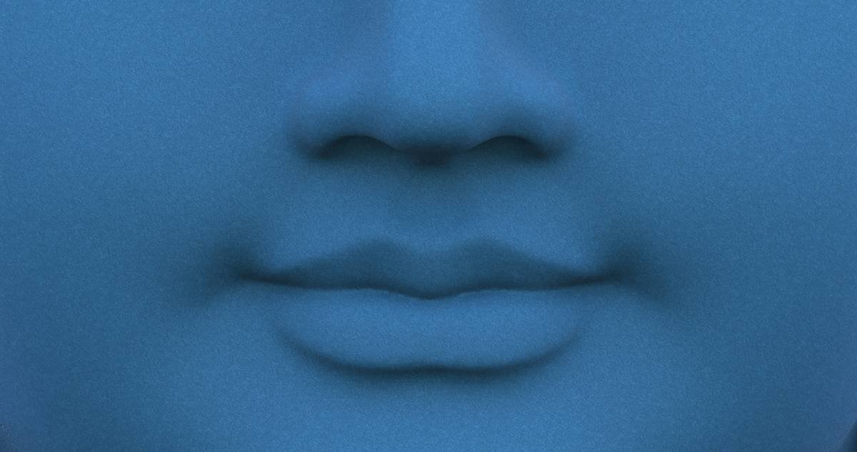 Before and after of defined lip contour showing 8-hour wear with no feathering
